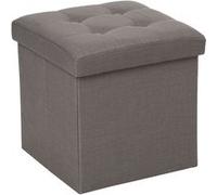 Pouf Coffre Pliable Lysandre - 38 X 38 Cm - Gris Gris