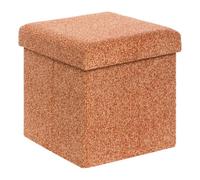 Atmosphera - Pouf Coffre Pliable oxia 38x38cm Ambre