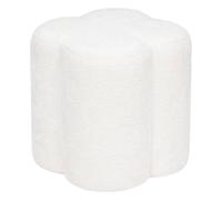 Pouf ""Lavon"" blanc 38x35x35cm - Atmosphera createur d'interieur