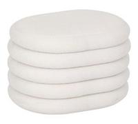 Atmosphera - Pouf de rangement en bouclette GUILIA - Blanc - GUILIA G