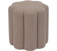 Atmosphera - Pouf design floral en tissu - Beige
