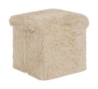Atmosphera - Pouf duvia carré Pliable 38x38cm Beige