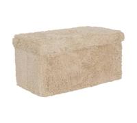 Atmosphera - Pouf duvia rectangulaire Pliable 38x76cm Beige