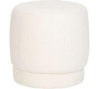 Atmosphera - Pouf en bouclette AMEA - Blanc - AMEA Blanc G