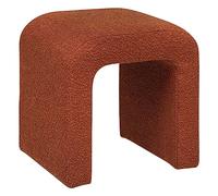 Atmosphera - Pouf en Tissu Bouclette Sevi Ambre - L 41 x P 35,5 x H 43 Cm - Assise d'Appoint - pour Salon, Chambre, Style Scandinave