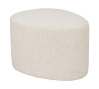 Atmosphera - Pouf Galet Bouclette estria Blanc Ivoire 47x38cm