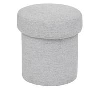 Pouf En Tissu Gris Kita Atmosphera