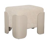 Atmosphera - Pouf mizar rectangulaire 36x38cm crème