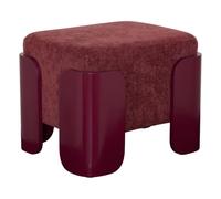 Atmosphera - Pouf mizar rectangulaire 36x38cm Rouge