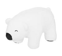 Atmosphera - Pouf Ours Polaire en Bois 33x60cm Blanc