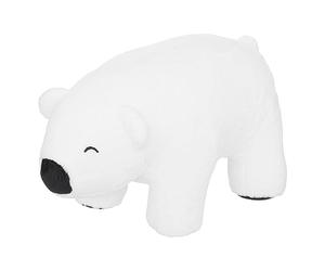Atmosphera - Pouf Ours Polaire en Bois 33x60cm Blanc