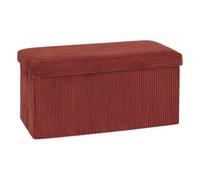 Pouf pliant double Arum côtelé 76 x 38 cm ambre