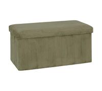 Pouf pliant Arum vert Kaki 76x38cm - Atmosphera createur d'interieur