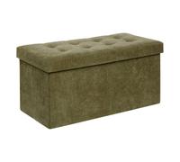 Atmosphera - Pouf Pliant Double lysandre 76x38cm Vert cedre