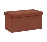 Atmosphera - Pouf Pliant Double tess 76x38cm Ambre