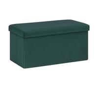 Atmosphera - Pouf Pliant Double tess 76x38cm Vert cèdre