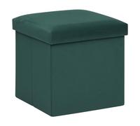 Atmosphera - Pouf Pliant tess 38x38cm Vert cèdre