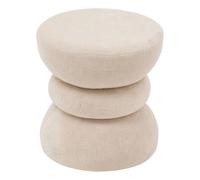 Pouf Ritem rond D.36cm crème - Atmosphera Créateur d'intérieur