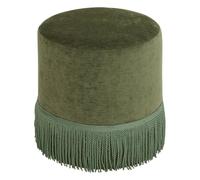 Atmosphera – Pouf Alanya Chenille à franges 37 cm Kaki vert
