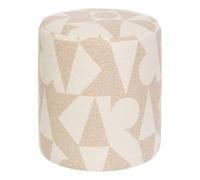 Atmosphera - Pouf Rond Delor Beige 36x40 cm