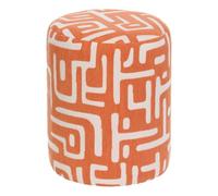 Atmosphera - Pouf Rond Delor Orange 30x36 cm