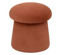 Atmosphera - Pouf Siège d'Appoint Noa - Ambre - D 37 x H 40 cm - Velours, Design Champignon - pour Salon, Chambre