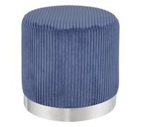 Atmosphera - Pouf sylia Bleu Encre