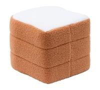 Paris Prix Pouf enfant design «Toast» 38 cm Beige