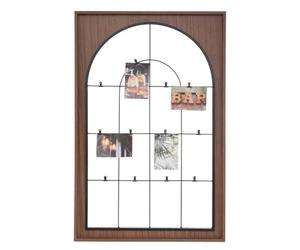 Atmosphera - Présentoir Mural Porte Photos en Bois et Métal 62 x 95 cm