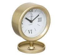 Atmosphera - Réveil Marion - métal et Verre - doré - 15x12 cm