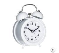 Atmosphera - Réveil métal - H11-7 cm - Blanc