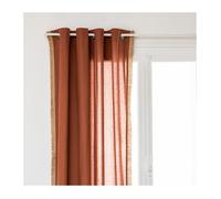 Atmosphera - Rideau Bota - Coton et Jute - Rose Terracotta - 140x260 cm