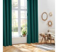 Atmosphera - Rideau Isolant Isa à Oeillets - Bleu Canard 140x260 cm