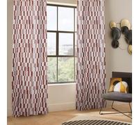 Créateur d'intérieur - Rideau Jacquard à Oillets "Leyna" 140x260cm Terracotta