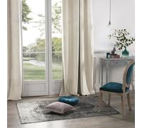 Atmosphera - Rideau occultant Dolce Velours - à Oeillets - Ivoire 140x260 cm