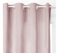 Atmosphera - Rideau occultant Dolce Velours - à Oeillets - Rose 140x260 cm