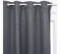 Atmosphera – Rideau occultant « Feuilles » – Gris foncé – 140x260 cm
