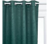 Atmosphera - Rideau Occultant Vert Motif Feuille en Relief 140x260