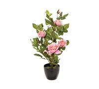 Atmosphera - Rosier Artificiel - Pot en Ciment - H50 cm - Rose