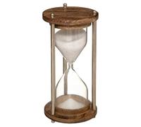Sablier cylindre Sarah H.16cm manguier et verre - Atmosphera Créateur d'intérieur