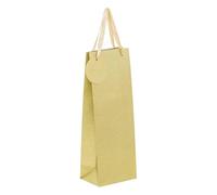 Atmosphera - Sac cadeau paillettes taille bouteille doré