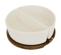 Atmosphera - Service apéritif elegance 3 pièce(s) blanc d20xp7cm