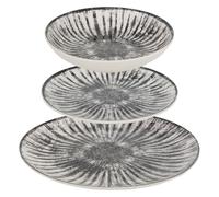 Service de table Lucie 12 pièce(s) gris L26,5xp2,4xH26,5cm - Atmosphera Créateur d'intérieur
