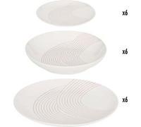 Service de table Sky lounge 18 pièce(s) blanc D26,8xp2,6cm - Atmosphera createur d'interieur