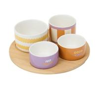 Set apéritif Poolside plateau en bambou et 4 bols assortis - Atmosphera Créateur d'intérieur