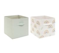 Atmosphera For Kids – Lot de 2 bacs de rangement Arc-en-ciel 29 cm Vert