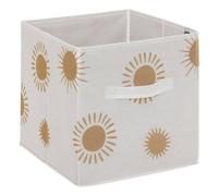 Atmosphera - 2 bacs de rangement enfant "Soleil" jaune 29x29 cm