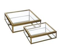 Atmosphera - Set de 2 boîtes à bijoux Spirit - verre et métal - doré
