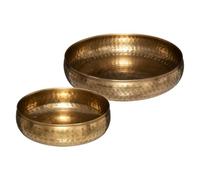 Atmosphera – Coupes Oasis – Set de 2 métal doré Ø20/Ø30,5 cm
