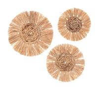 Atmosphera - Set de 3 déco murales - Raphia D25 cm